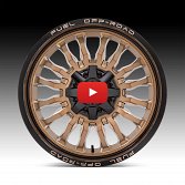 Fuel Arc D797 Platinum Bronze with Gloss Black Lip Custom Truck Wheels 4